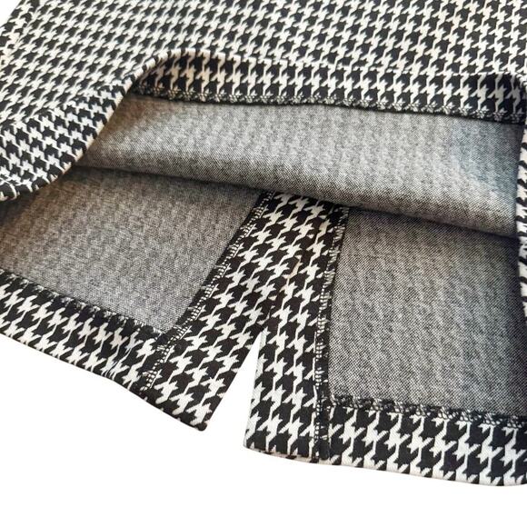 Talbots Pencil Skirt Women's Sz 6 Black white Houndstooth cotton blend preppy - Picture 4 of 14
